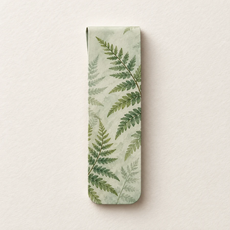 Fern & Folio magnetic bookmark, sage design